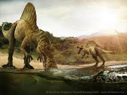 Spinosaurus Fishing Prehistoric Animals Dinosaur Photo Animals
