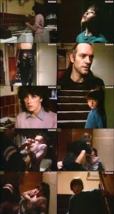 Rape mother in front of young son.