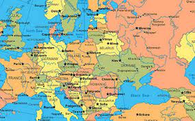 Ova mala država omeđena je susednim državama republikom srbijom, kosovom, albanijom, bosnom i hercegovinom te republikom hrvatskom s kojima deli 614 kilometara kopnene granice. Karta Evrope Sa Glavnim Gradovima