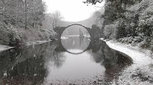 Bridge icon black on white background. Rakotzbrucke Devil S Bridge Gablenz Germany Atlas Obscura