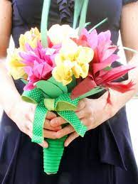 How to make diy flower? Diy Paper Flowers For A Wedding Bouquet Diy