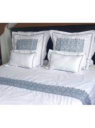 parure housse de couette brodee au point de fes gris perle renouons avec cette si belle traditi parure housse de couette housse de couette decoration maison