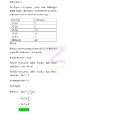 Jadi, nilai median dari data pada histogram tersebut adalah 20,63. Soal Data Berat Badan Dari 40 Siswa Tk Kasih Lbu Disajikan Dalam Bentuk Histogram Di Samping