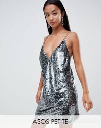 Asos Design Petite All Over Sequin Cami Mini Dress With Images Mini Cami Dress Maxi Dress Prom Asos Party Dresses