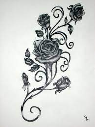 Looks great combined with black clothes. Vine And Roses By Vaikin Deviantart Com On Deviantart Rose Vine Tattoos Vine Tattoos Tattoo Templates