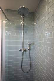 Awesome tile glass to brighten up your bathroom Pin By Staci Fish On Our New House Bathroom Tile Designs Bathroom Shower Tile Shower Tile Designs