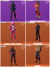 (skins are in order from new to old). Some Skins Contain 3 Similar Things While Other Skins Do Not Making Them More Unique Fortnitebr
