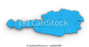 723x423 / 96 kb go to map. 3d Austria Map Blue Shape Isolated On White Background 3d Illustration Austria Country Regions Boundries Blank Template Canstock
