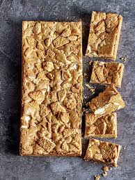 Custard Cream Blondies Recipe Tray Bake Recipes Tray Bakes Sweet Recipes
