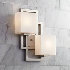 Available in chrome or matte satin nickel finishes. Lighting On The Square 15 1 2 H Brushed Nickel Wall Sconce 7w476 Lamps Plus Wall Sconce Lighting Wall Sconces Wall Lights