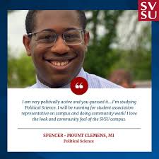 Ferndale High School graduate, Spencer Calhoun, will be joining SVSU in the  fall and already has plans for how he wants to get involved