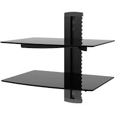 Ematic 2 Shelf Dvd Player Wall Mount Walmart Com Tv Stand With Glass Shelves Wall Mount Tv Stand Wall Mounted Tv