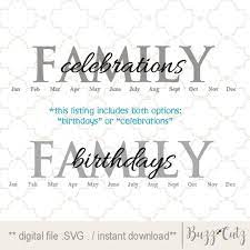 Download Family Birthday Calendar By Buzzcutz Designs Thehungryjpeg Com