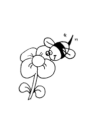 Ook voor de kleine onder ons is het leuk en leerzaam om ook een leuke kleurplaat te kunnen inkleuren. Tekening Bloemenslinger