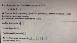 Maybe you would like to learn more about one of these? The Following Is A Set Of Data From A Sample Of N 5 Chegg Com