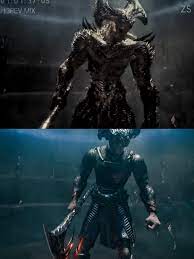 For comparison, here is what steppenwolf actually wound up looking like in the finished cut of justice league: Other Fixed Side By Side Comparison Dc Cinematic