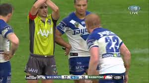 It was the taunt that triggered one of the most bizarre incidents in nrl history. Referees Hit By Bottles After Bulldogs Vs Rabbitohs 2015 Youtube