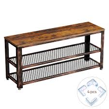 Your entryway is the first and last impression for guests, let us help make it a good one. Storage Benches Rolanstar Rustic 3 Tier Shoe Bench For Living Room Wood Look Accent Entryway Shoe Rack With Corner Protectors Hallway Sh001 D Storage Bench With Retro Metal Frame Home Kitchen