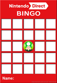 Already posted mine in the announcement thread, here goes nothing within an hour. Source Gaming On Twitter Grab Our Nintendodirect Bingo Cards Fill It Out With Your Predictions What Do You Think Nintendo Will Announce Https T Co Dgcrgoislh Https T Co Zgegarr1mg
