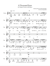 Browse our 117 arrangements of a thousand years. sheet music is available for piano, voice, guitar and 41 others with 27 scorings and 5 notations in 21 genres. Christina Perri A Thousand Years Arranged For Simple Violin Sophie Sauveterre