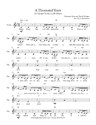 A piano tutorial on how to play a thousand years by christina perri. Christina Perri A Thousand Years Arranged For Simple Violin Sophie Sauveterre