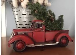 Ruipunuosi red truck toy christmas new year gift decoration products for children car model metal vehicle with movable wheels child birthday gift. Metal Truck With Christmas Tree Shop Clothing Shoes Online