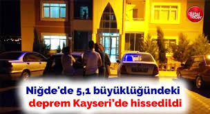 Kayseri'nin kocasinan ilçesinde saat 15.38'de 4.1 büyüklüğünde bir deprem meydana geldi. Nigde De 5 1 Buyuklugundeki Deprem Kayseri De Hissedildi Kayseri Dijital Haber