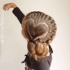 Heart Parting And 5 Strand French Braid Little Girl Braid Hairstyles Little Girl Braids Girls Hairstyles Braids