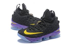 Black And Purple Nike Basketball Shoes 2018 Men S Nike Lebron 15 Black Purple Yellow Basketball Shoes Black Nike Shoes Nike Men Adidas Basketball Shoes