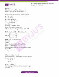 Rd Sharma Solutions For Class 11 Chapter 3 Functions Download Free Pdf