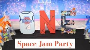 Decorate the walls if you have an computer projector (or even an overhead projector), or know someone (your child's school) who has one, you have the best tool to make giant. Space Jam Party Decor 1st Birthday Party One Party Decor Ideas Youtube