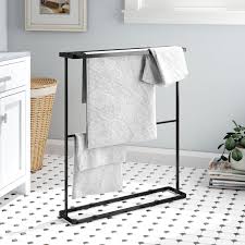 Rebrilliant Espinal Free Standing Towel Stand Wayfair Towel Rack Free Standing Towel Rack Rack Design