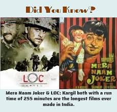 Businessofcinema.com - Mera Naam Joker is a 1970 Indian romance drama film,  directed and produced by Raj Kapoor under his banner R.K Films. LOC :  Kargil is a 2003 Indian historica war