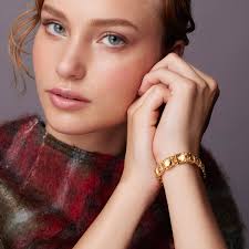 Bella Large Jeau de Paume Bracelet (Black Rhodium or Yellow Gold Wash) Ice