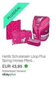 Ebay 10 Rabatt Fur Plus Mitglieder Z B Herlitz Schulranzen Loop Plus 4er Set Spring Horses Herlitz Schulranzen Schulranzen Ebay