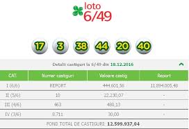 Loto 6 49 Tragerea Specială Loto De Anul Nou Numerele Cistigătoare La Extragerea De Revelion Report Urias La Categoria I