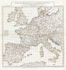 Detailed clear large political map of italy showing city capital, major cities, towns, autonomous regions and boundaries with other countries. Germany France Italy Spain British Isles In An Intermediate Century Between Ancient And Modern Geography Geographicus Rare Antique Maps