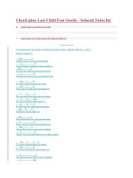 Chord gitar, chord rohani, lagu rohani. Chord Gitar Last Child Feat Giselle