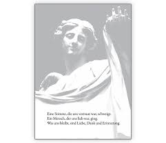 Eine Stimme Die Uns Vertraut War Schweigt Trauerkarte Trauerkarte Trauer Kondolieren