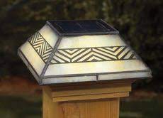 It is designed using four high output led's to illuminate the beautiful hand crafted stained glass and the surrounding area. Classy Caps Wellington Solar Post Cap Light Tiffany Style