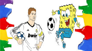 On 40 free and unique selection of pictures for children. Spongebob And Real Madrid Player Sergio Ramos Coloring Pages Funny Video For Children Youtube