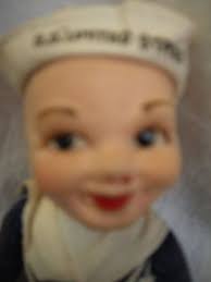 NORAH WELLINGS TAGGED SAILOR "S.S.UNITED STATES "JOLLYBOY 1930-1960'S CLOTH  DOLL