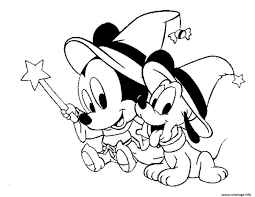Découvre les coloriages de tous tes héros disney préférés. Coloriage Baby Mickey Disney Halloween Disney Dessin Halloween Disney A Imprimer