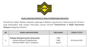 Specialize in perkhidmatan awam, development and rakyat. Permohonan Jawatan Kosong Di Majlis Peperiksaan Malaysia Kelayakan Spm Svm Ijazah