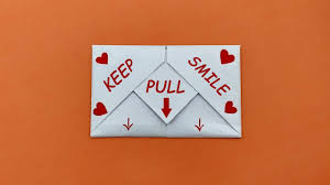 Card seen from the top. Diy Surprise Message Card Envelope Letter Folding Origami Envelope How To Make An Envelope Easy Youtube
