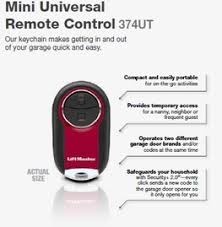 Maybe you would like to learn more about one of these? 374ut Liftmaster Mini Universal 2 Button Garage Opener Remote