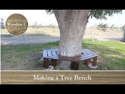 Make the bench's template and size the sections. Making A Tree Bench Wooden U Youtube