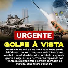 O presidente jair bolsonaro (sem partido) acompanhou hoje, ao lado dos chefes militares, a passagem de tanques pelo palácio do planalto, em brasília. Ofvqmnkk0vvalm