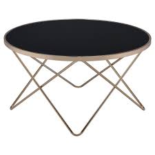 Coffee Table Black Champagne Acme Furniture Aksesuarlar Mobilya