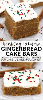 I couldn't make them fast enough. Vegan Gingerbread Cake Bars Sugar Free Low Carb Gluten Free